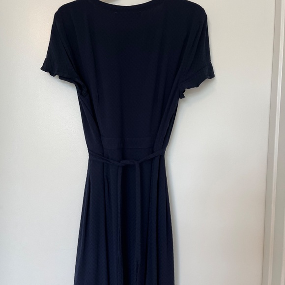 Loft navy midi button front dress - Picture 4 of 5